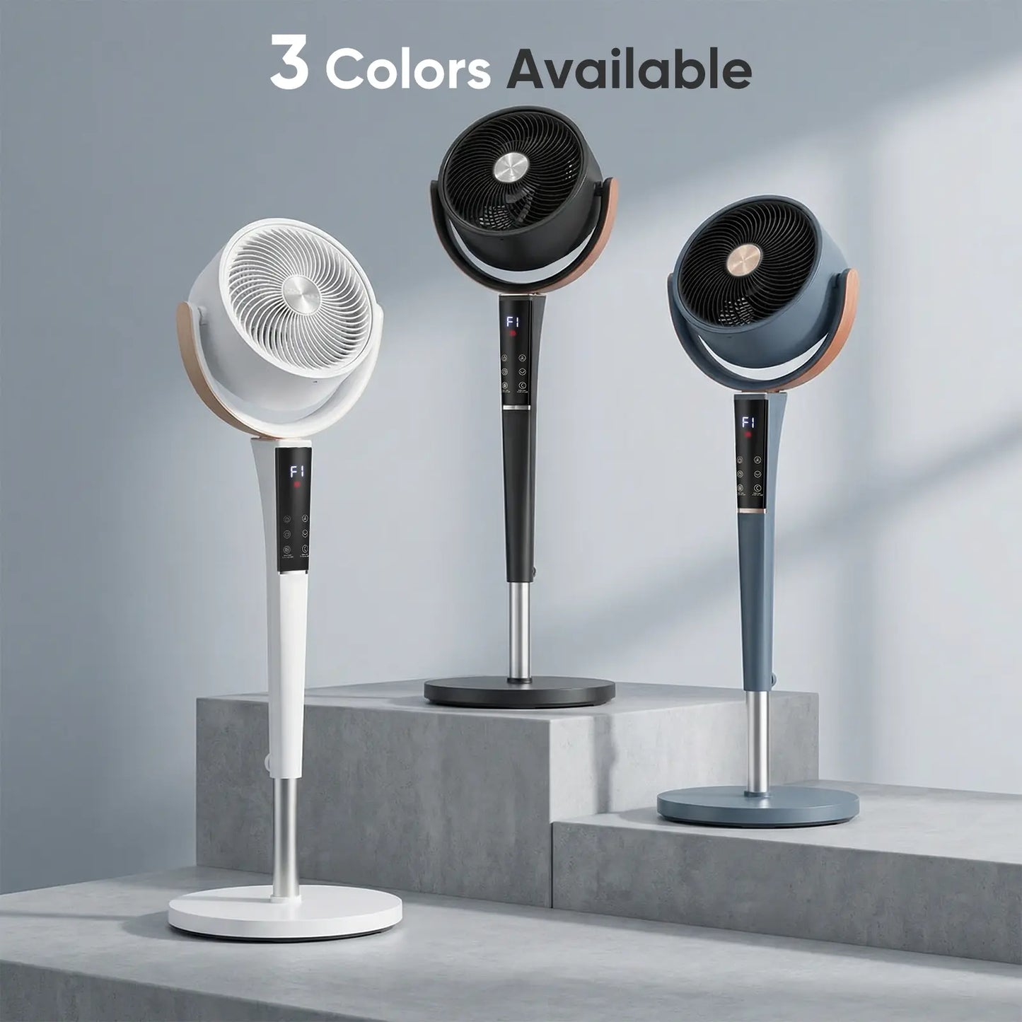 CoreBreeze Smart Pedestal Fan with Remote, 15 Speeds & Oscillation