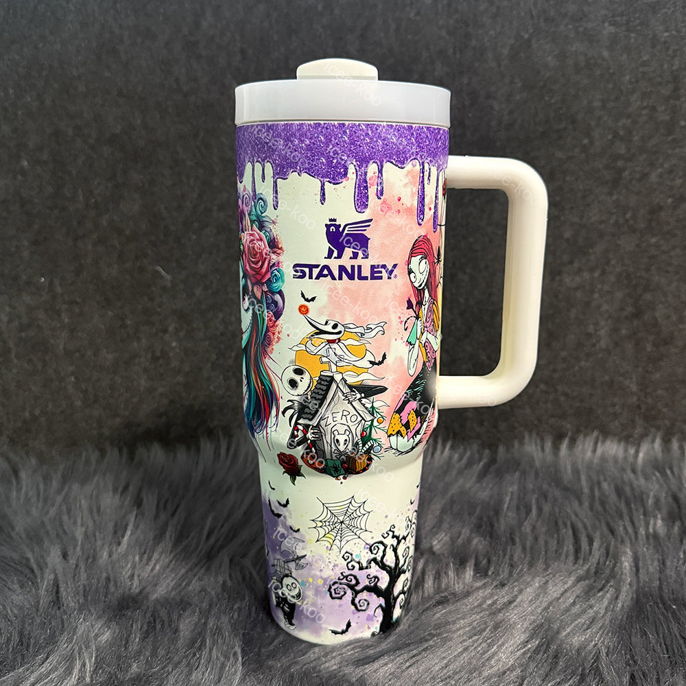 🌌 Limited Edition Jack & Sally 40oz Stainless Steel Travel Cup