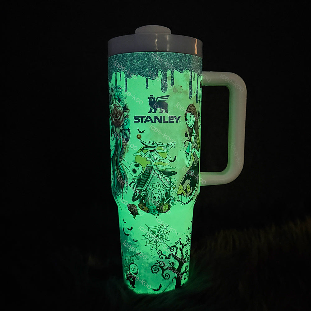 🌌 Limited Edition Jack & Sally 40oz Stainless Steel Travel Cup
