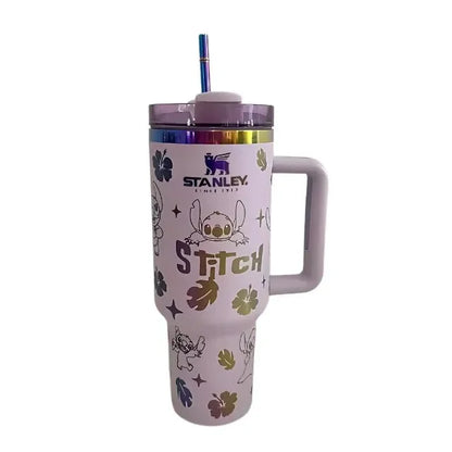 40oz Stitch Holographic Stainless Steel Car Cup
