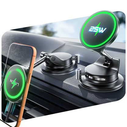 Vacuum Magnetic Car Phone Charger 25W