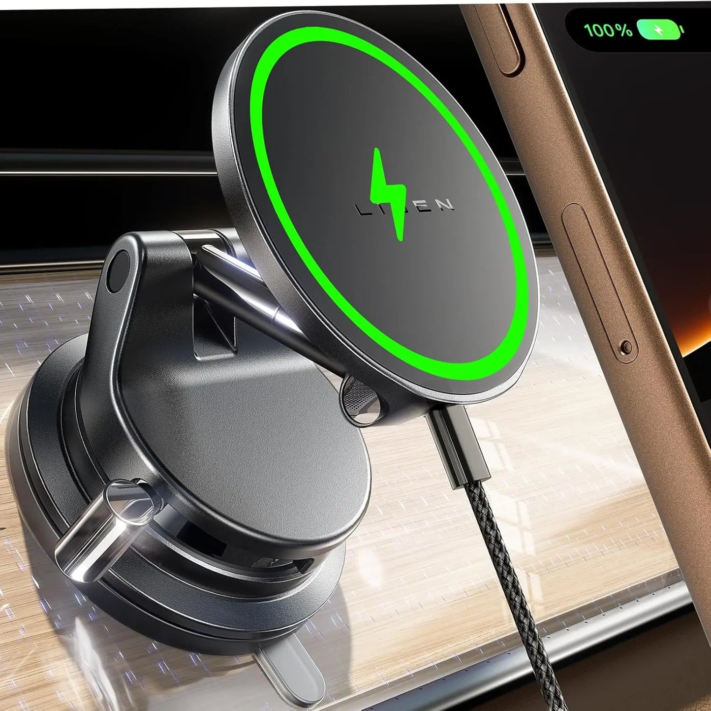 Vacuum Magnetic Car Phone Charger 25W