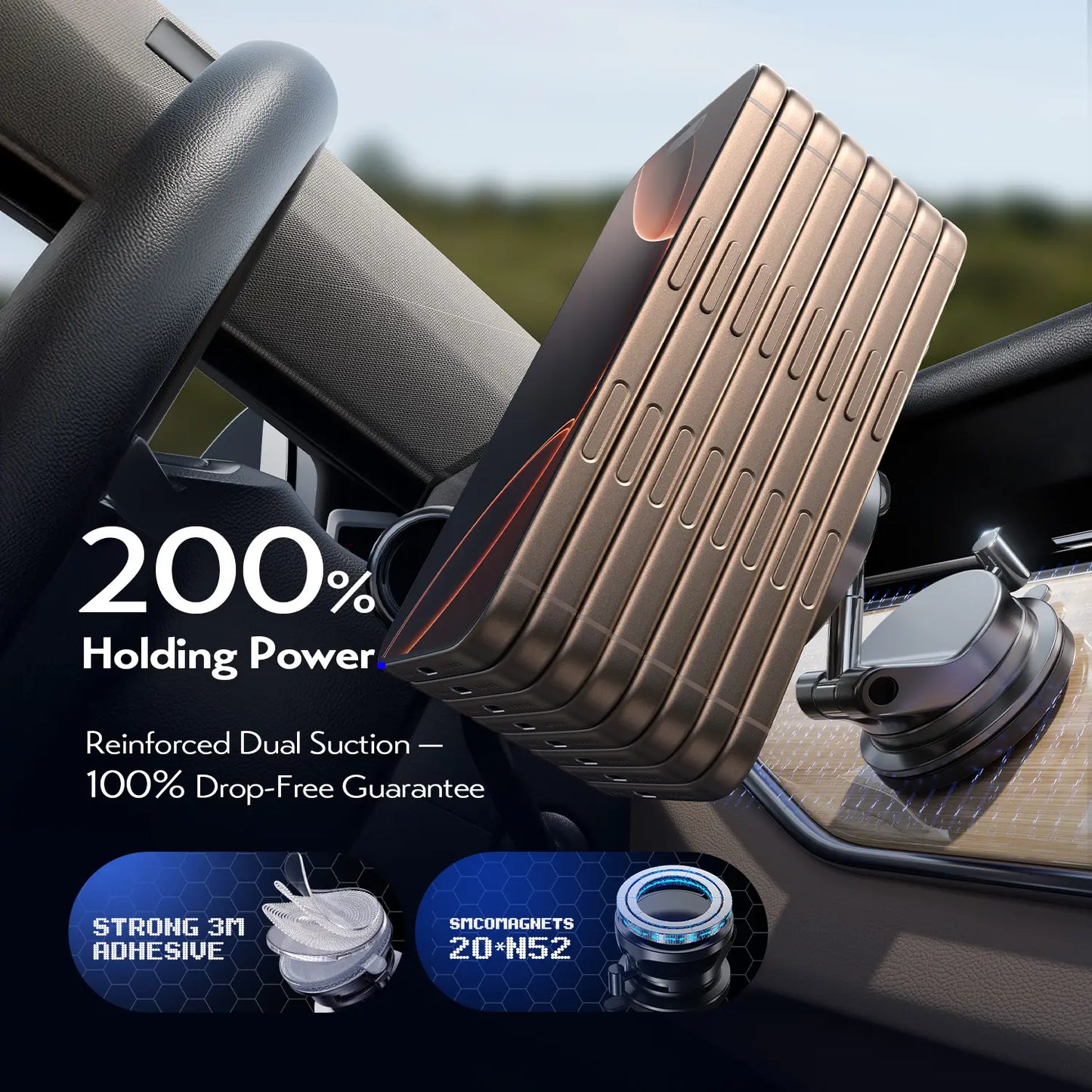 Vacuum Magnetic Car Phone Charger 25W
