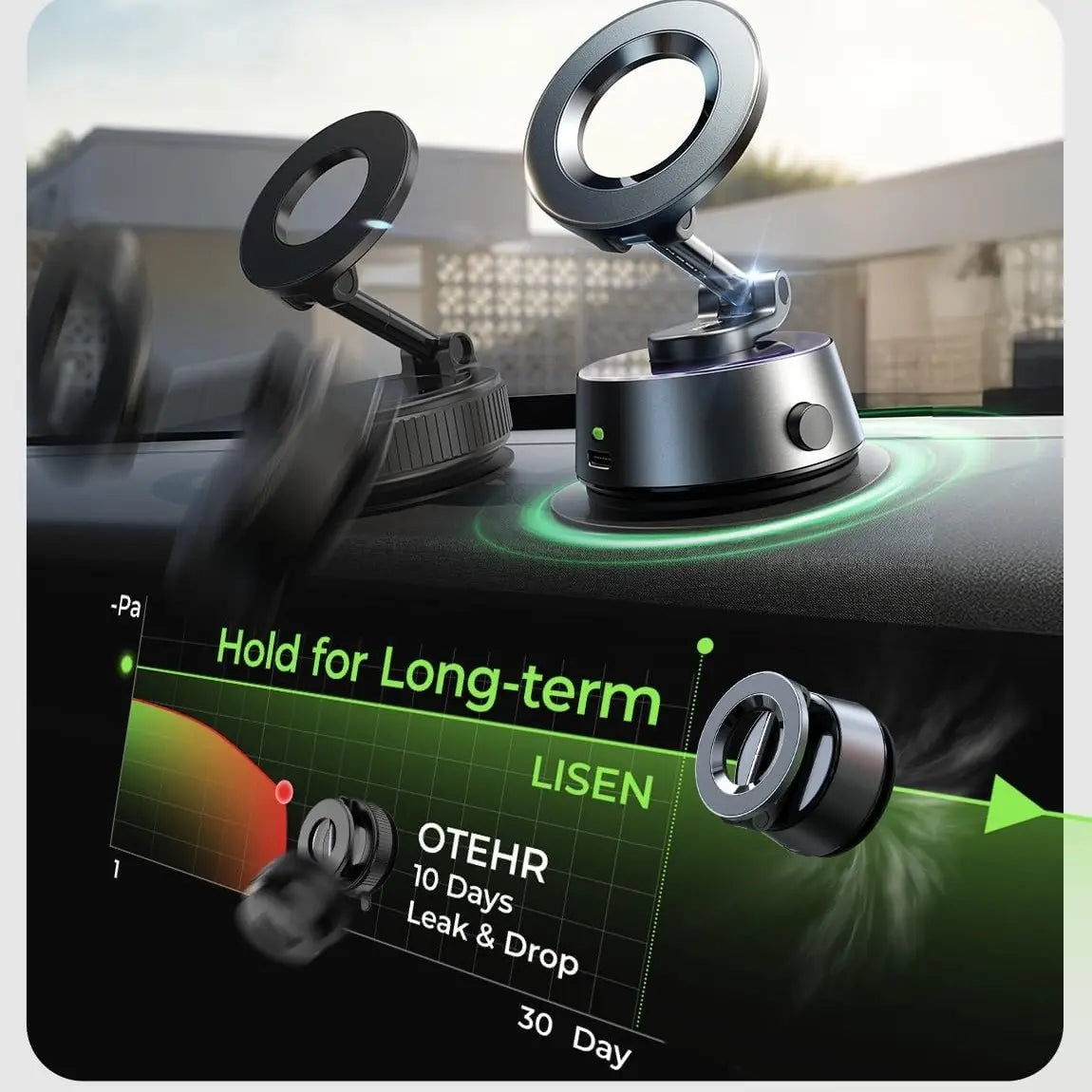 Vacuum Magnetic Phone Mount 360°