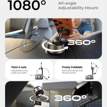 Vacuum Magnetic Phone Mount 360°