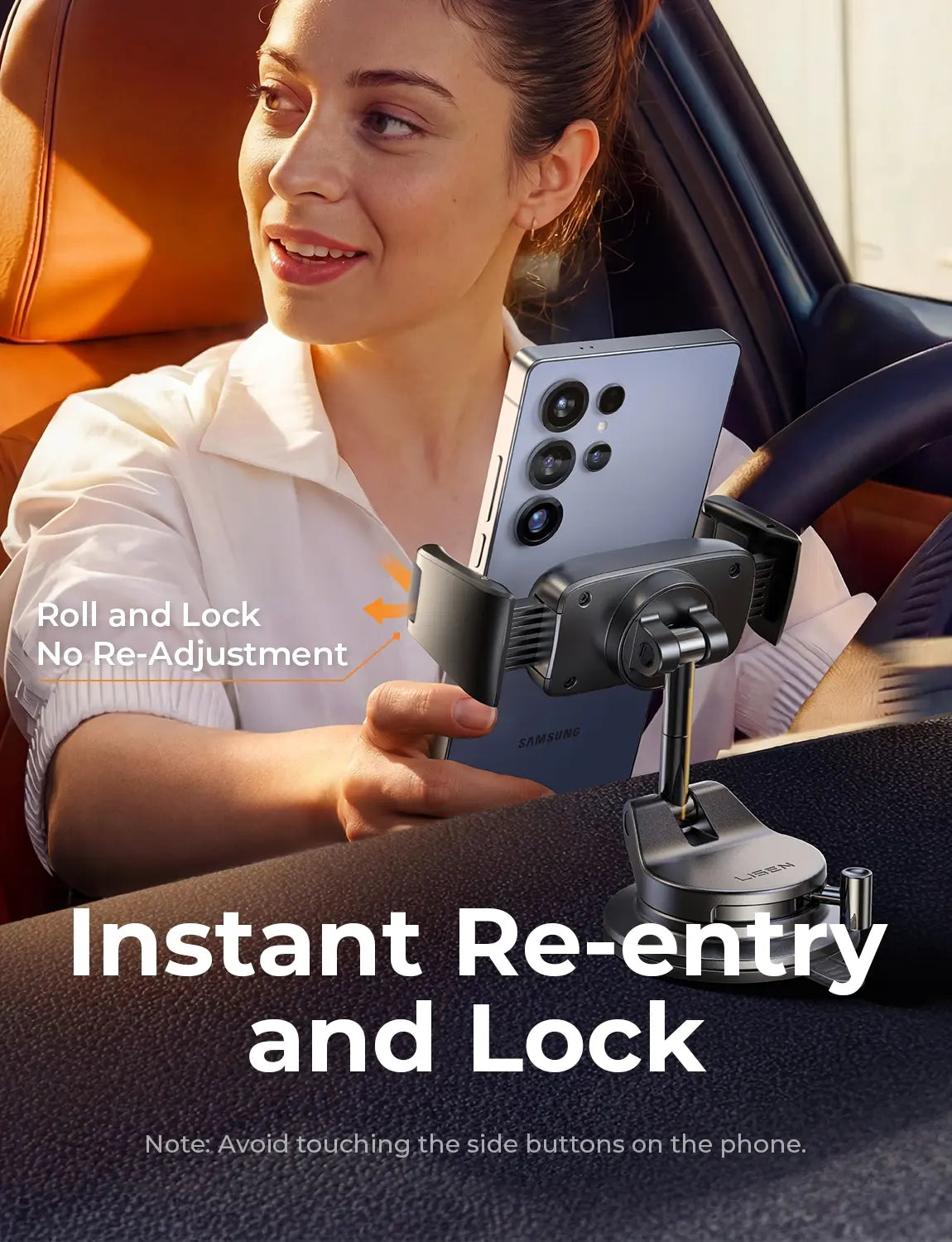 Auto-Adjust Car Phone Mount 360°