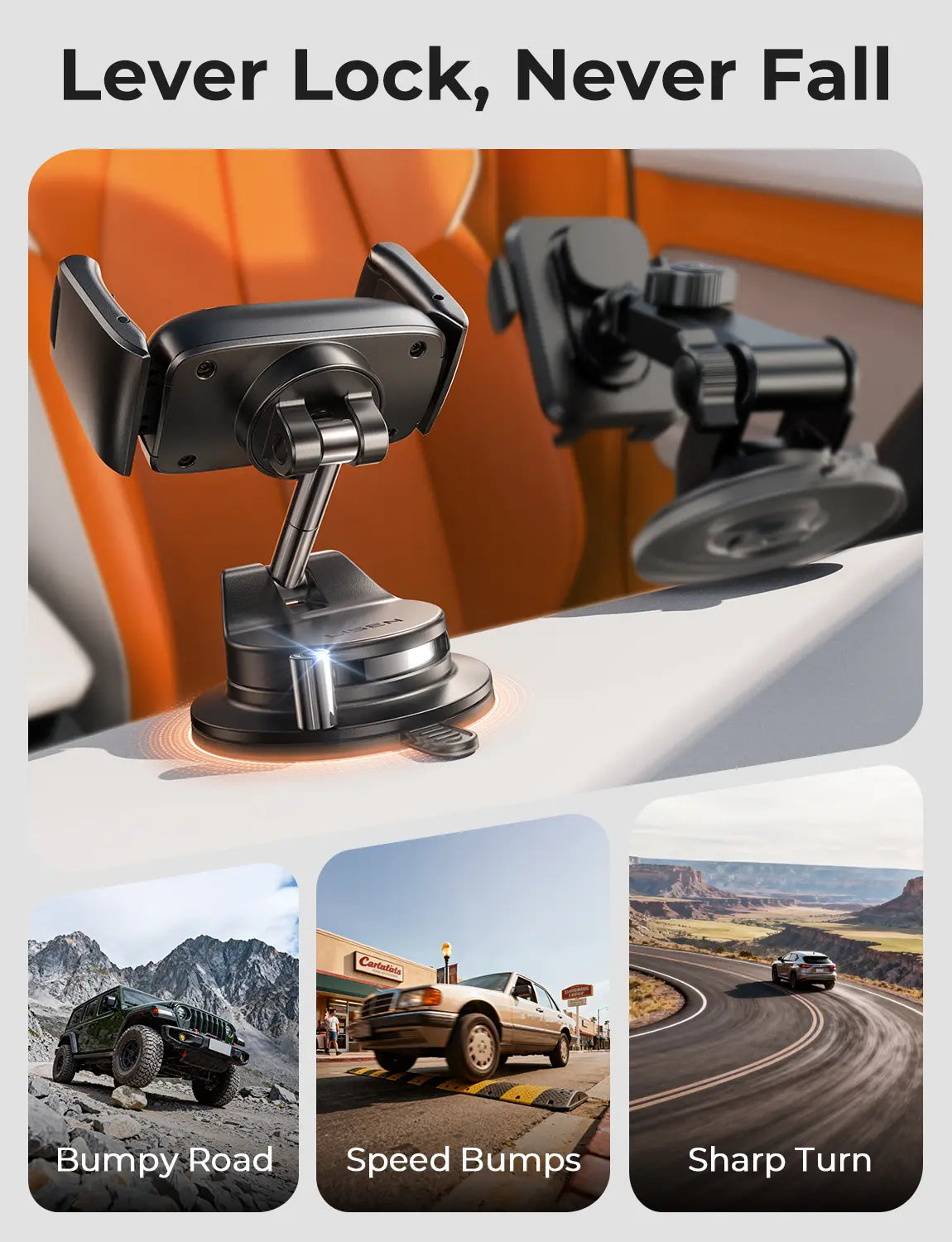Auto-Adjust Car Phone Mount 360°