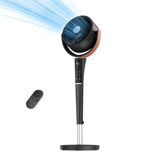 CoreBreeze Smart Pedestal Fan with Remote, 15 Speeds & Oscillation