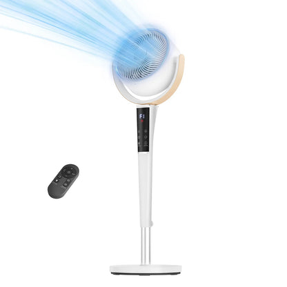 CoreBreeze Smart Pedestal Fan with Remote, 15 Speeds & Oscillation