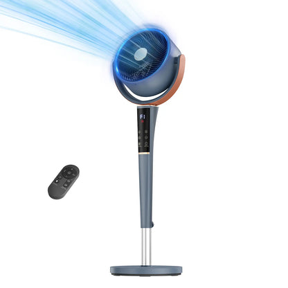 CoreBreeze Smart Pedestal Fan with Remote, 15 Speeds & Oscillation