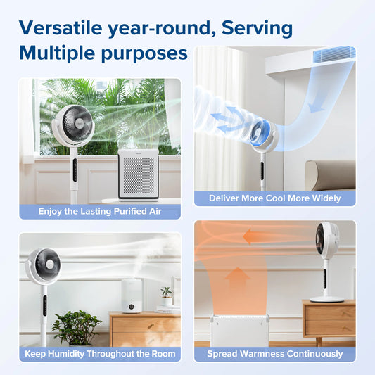 Ultra Quiet Standing Fan With Remote